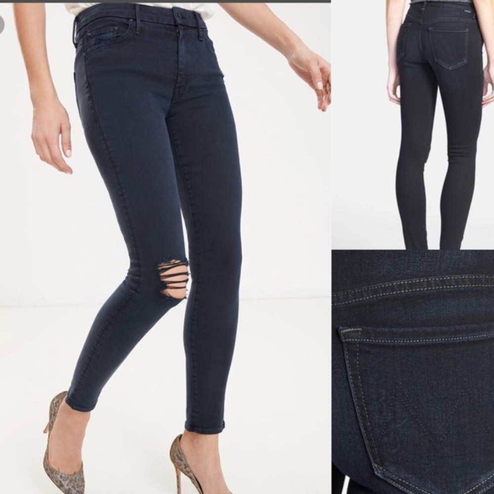 MOTHER Denim  High Waisted Looker Super Skinny